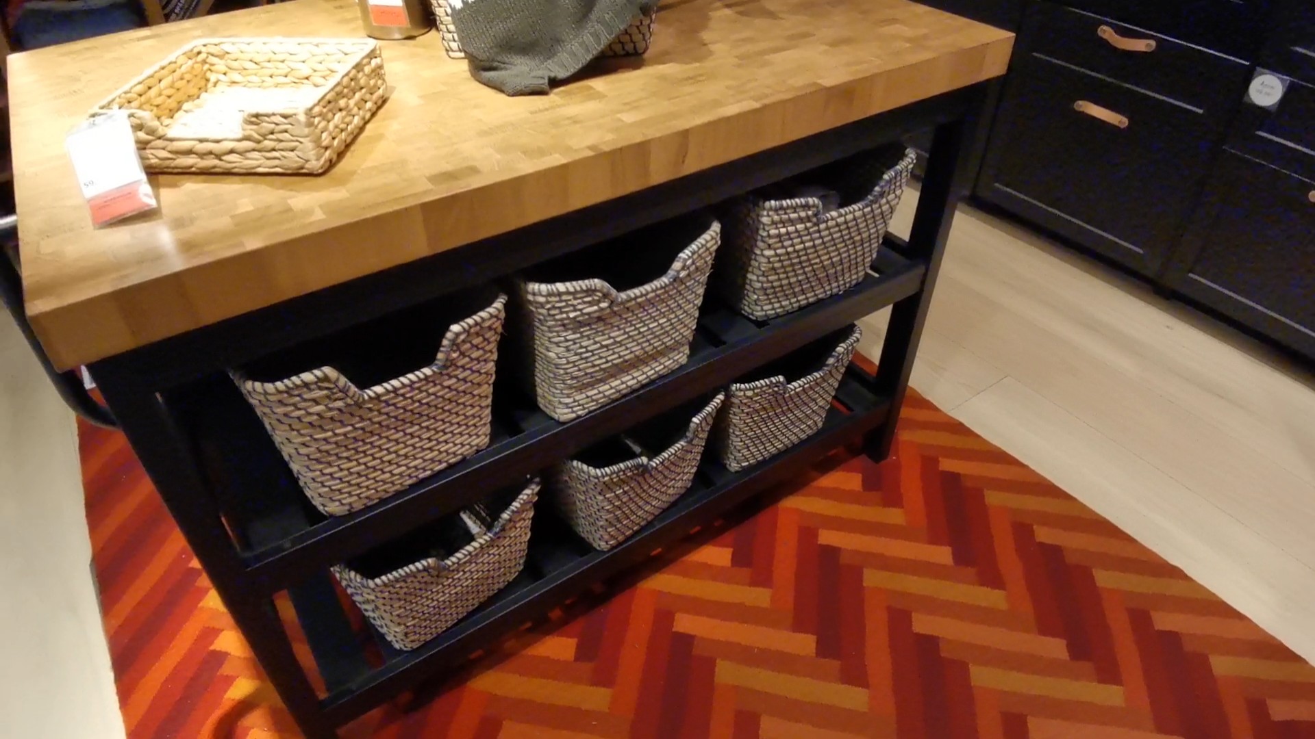 Functional and Stylish The Vadholma Kitchen Island with Rack from IKEA